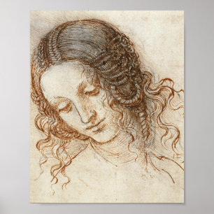 Leonardo da Vinci - Head of Leda Poster