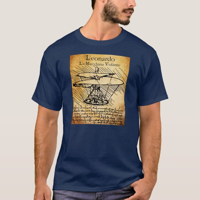 Leonardo da Vinci-Hubschrauber T-Shirt (Vorderseite)