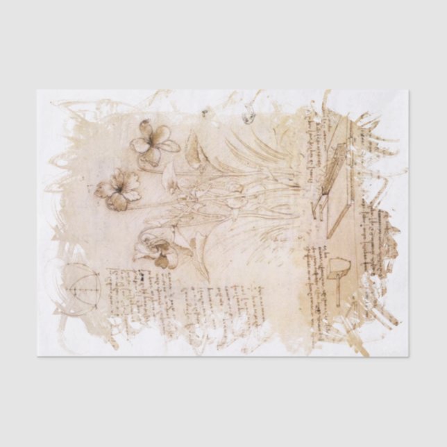 Leonardo da Vinci Inspiriert Seidenpapier (Vorderseite)