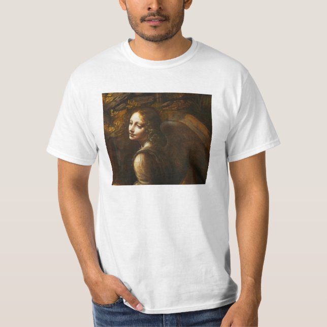 Leonardo da Vinci Jungfrau des Felsen-Engels T-Shirt (Vorderseite)