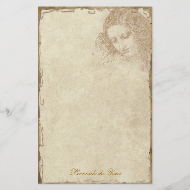 Leonardo da Vinci - klassisches Briefpapier (Vorderseite)