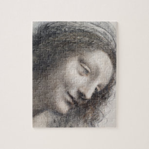 Leonardo da Vinci Kopf der Jungfrau Skizze Kunst Puzzle