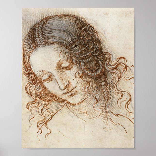 Leonardo da Vinci - Kopf der Leda Poster (Vorne)