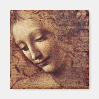 Leonardo Da Vinci - Kopf einer jungen Frau Magnet
