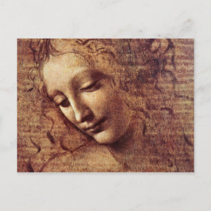 Leonardo Da Vinci - Kopf einer jungen Frau Postkarte