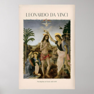 Leonardo da Vinci Kunst Druck Die Taufe von Poster