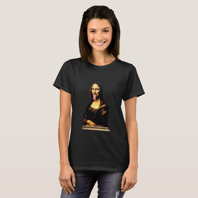 Leonardo da Vinci Kunstwerke Mona Lisa T-Shirt (Vorne ganz)