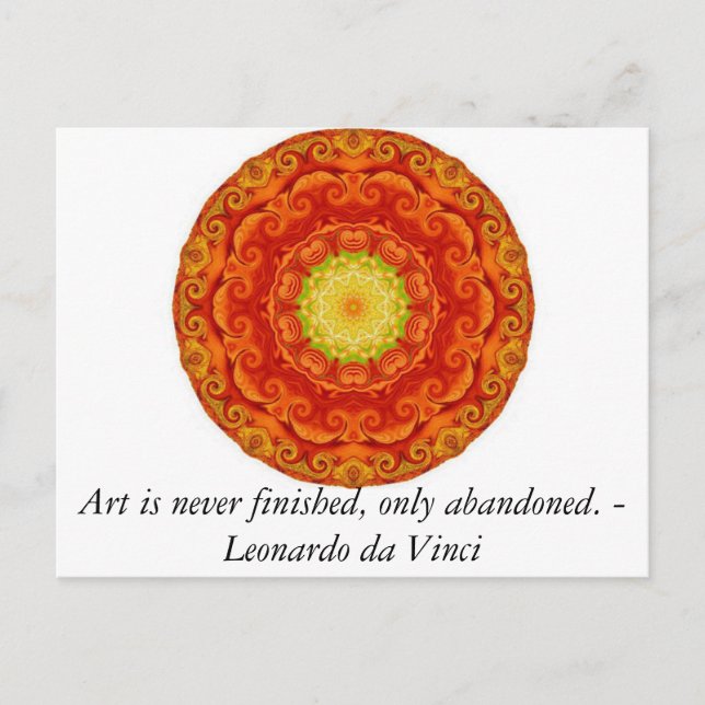 Leonardo da Vinci Kunstziffer Postkarte (Vorderseite)
