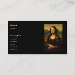 Leonardo Da Vinci , La Gioconda Visitenkarte