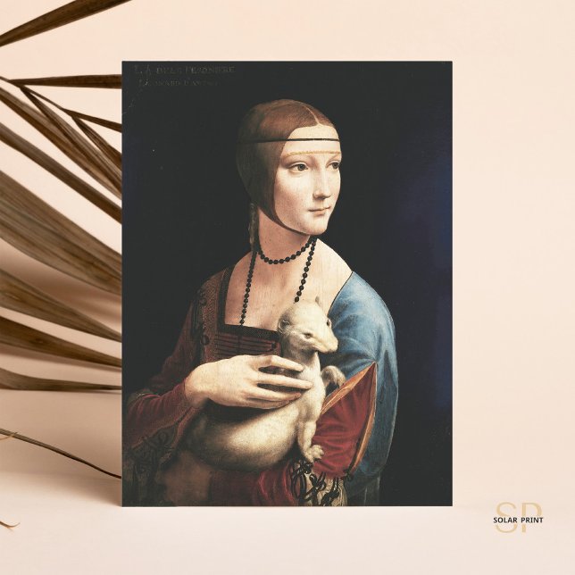 Leonardo da Vinci Lady mit einer Ermine Malerei Ar Postkarte (Von Creator hochgeladen)