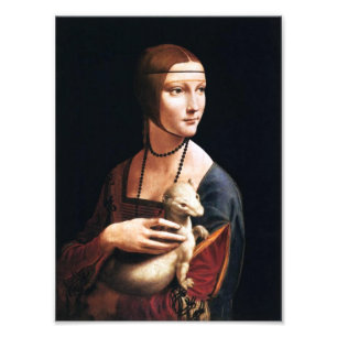 Leonardo Da Vinci Lady mit Ermine Foto Print