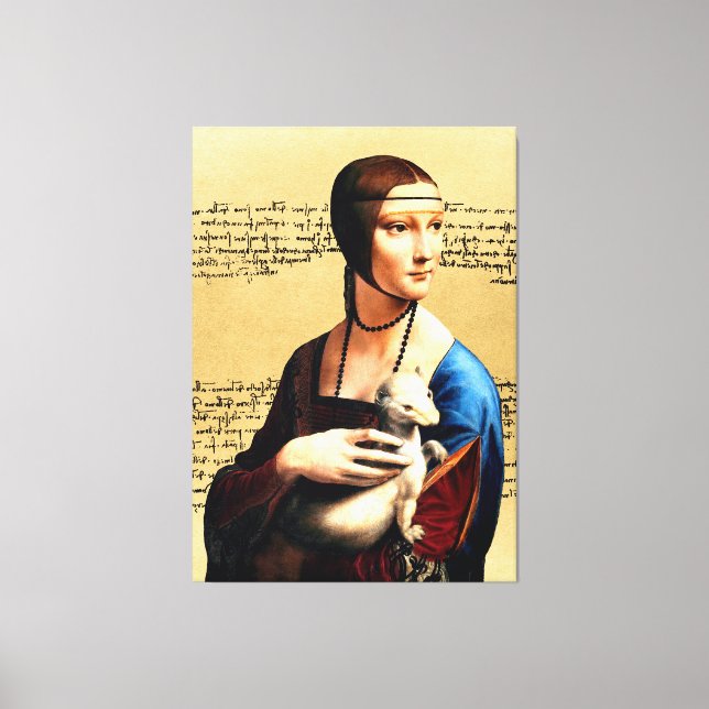 Leonardo da Vinci Lady mit Ermine Leinwanddruck (Vorderseite)