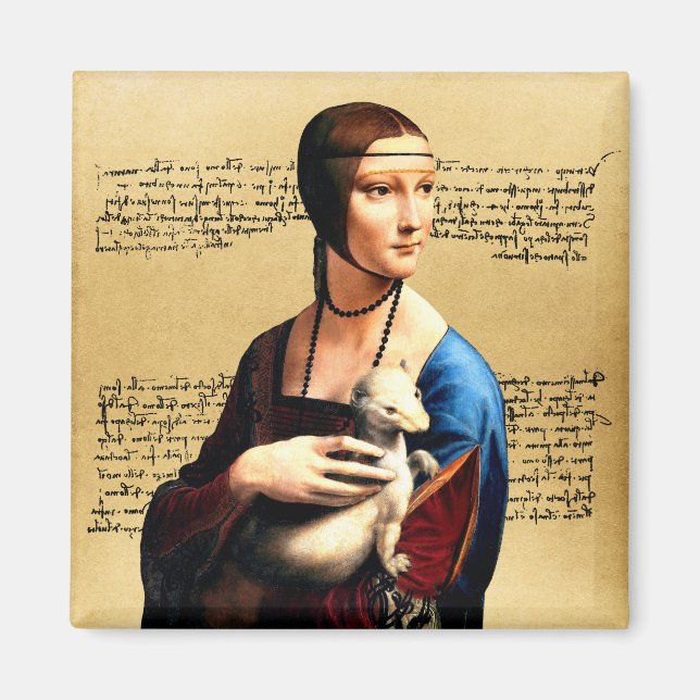 Leonardo da Vinci Lady mit Ermine Magnet (Vorne)