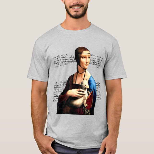 Leonardo da Vinci Lady mit Ermine T-Shirt (Vorderseite)