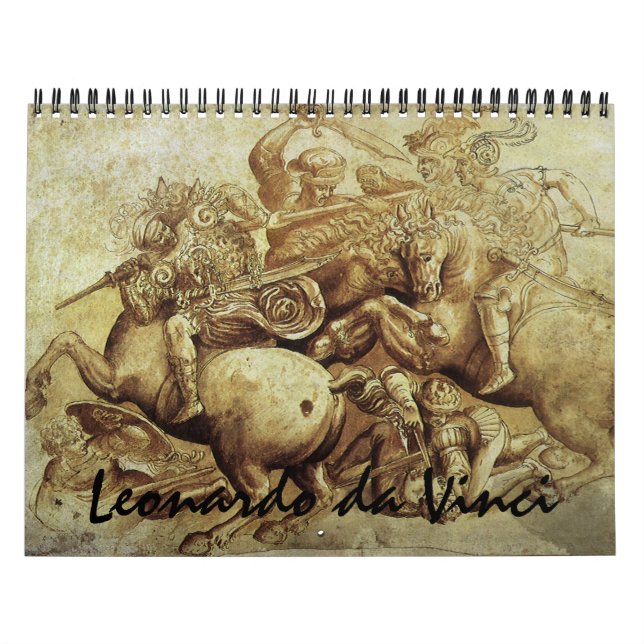 Leonardo da Vinci Malereien und Skizzen Kalender (Titelbild)