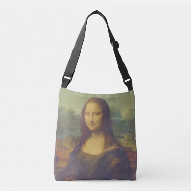 Leonardo Da Vinci Mona Lisa Artwork Tragetaschen Mit Langen Trägern (Vorderseite)