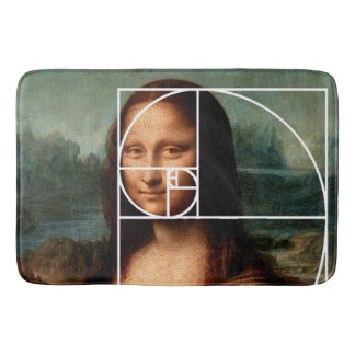 Leonardo da Vinci Mona Lisa Fibonacci Sequence Badematte