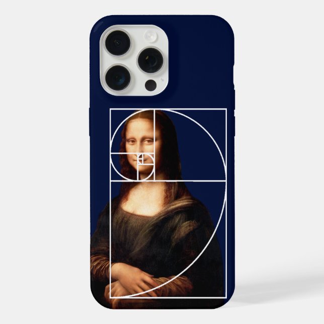 Leonardo da Vinci Mona Lisa Fibonacci Sequence iPhone Hülle (Rückseite)