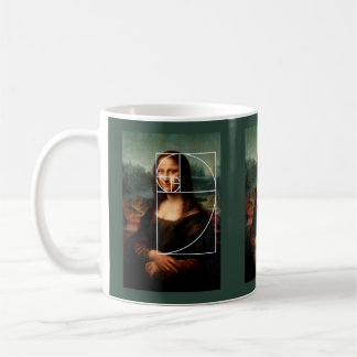 Leonardo da Vinci Mona Lisa Fibonacci Sequence Kaffeetasse