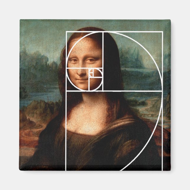 Leonardo da Vinci Mona Lisa Fibonacci Sequence Magnet (Vorne)