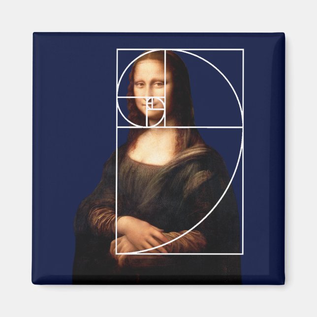 Leonardo da Vinci Mona Lisa Fibonacci Sequence Magnet (Vorne)