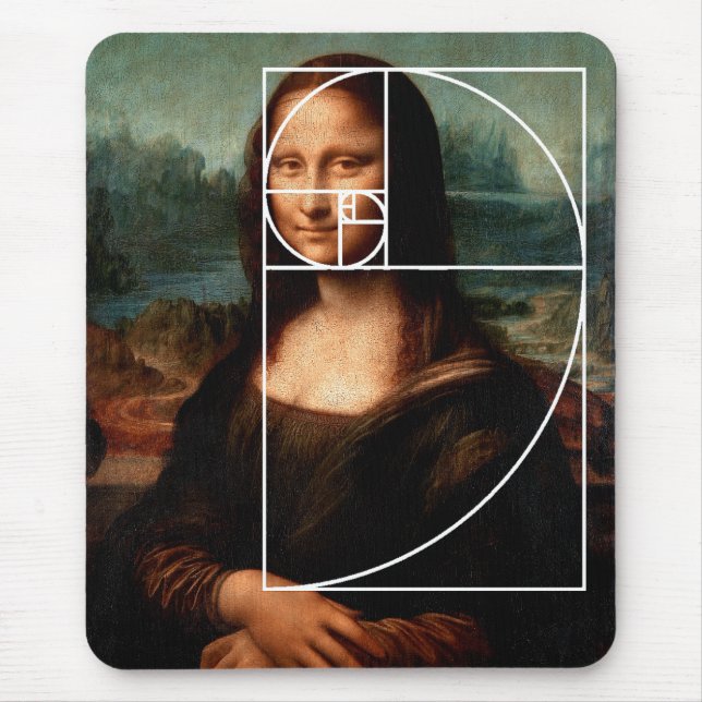Leonardo da Vinci Mona Lisa Fibonacci Sequence Mousepad (Vorne)