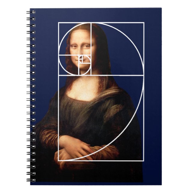 Leonardo da Vinci Mona Lisa Fibonacci Sequence Notizblock (Vorderseite)