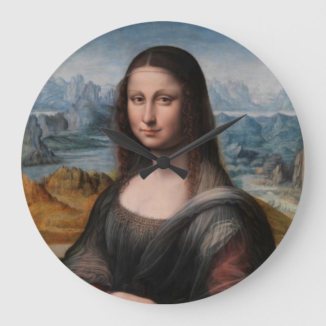 Leonardo da Vinci | Mona Lisa Große Wanduhr (Vorderseite)