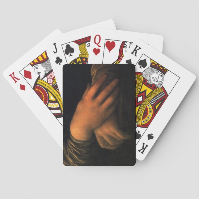 Leonardo da Vinci Mona Lisa Handkarten Spielkarten (Rückseite)