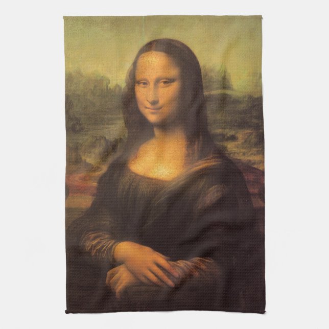 Leonardo Da Vinci Mona Lisa Handtuch (Vertikal)
