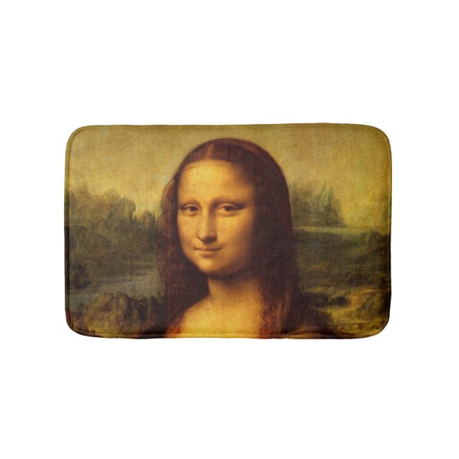 Leonardo Da Vinci Mona Lisa Kunstmalerei Badematte (Vorderseite)