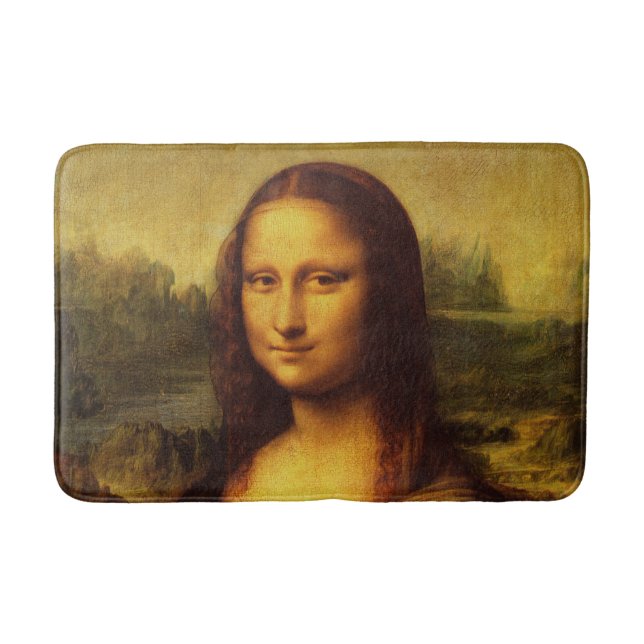 Leonardo Da Vinci Mona Lisa Kunstmalerei Badematte (Vorderseite)