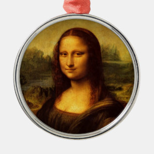 Leonardo Da Vinci Mona Lisa Kunstmalerei Silbernes Ornament