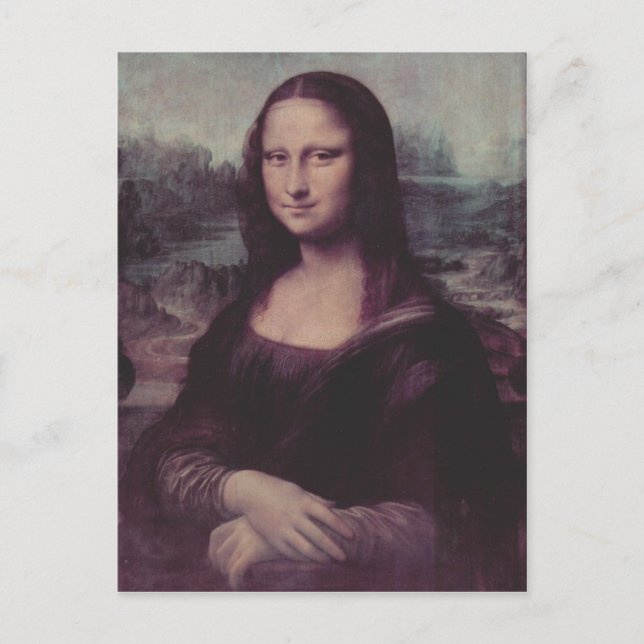 Leonardo da Vinci Mona Lisa (La Giaconda) Postkarte (Vorderseite)