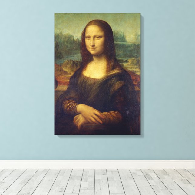 Leonardo Da Vinci, Mona Lisa, La Gioconda Leinwanddruck (Insitu (Holzboden))