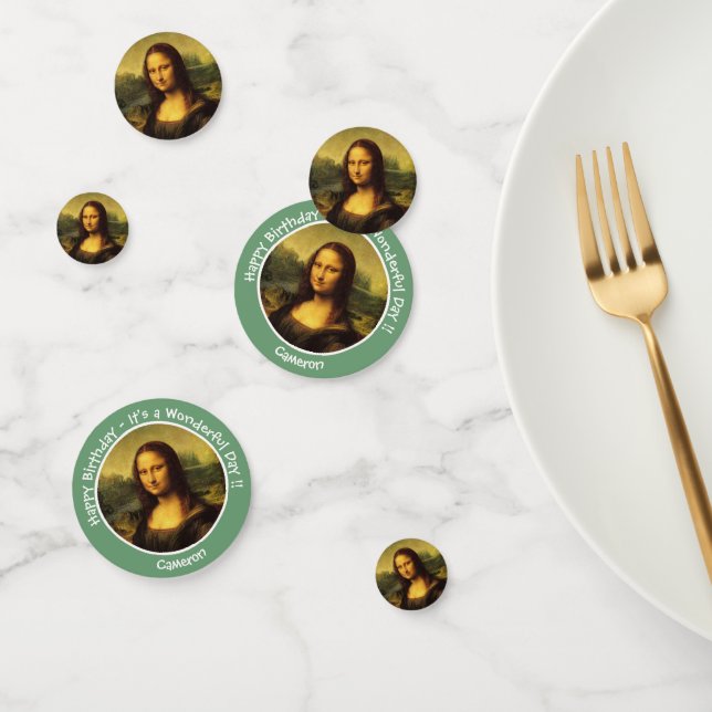 Leonardo da Vinci Mona Lisa Party Collection Konfetti (Gruppe)