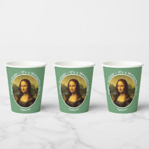 Leonardo da Vinci Mona Lisa Party Collection Pappbecher