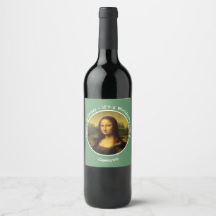 Leonardo da Vinci Mona Lisa Party Collection Weinetikett