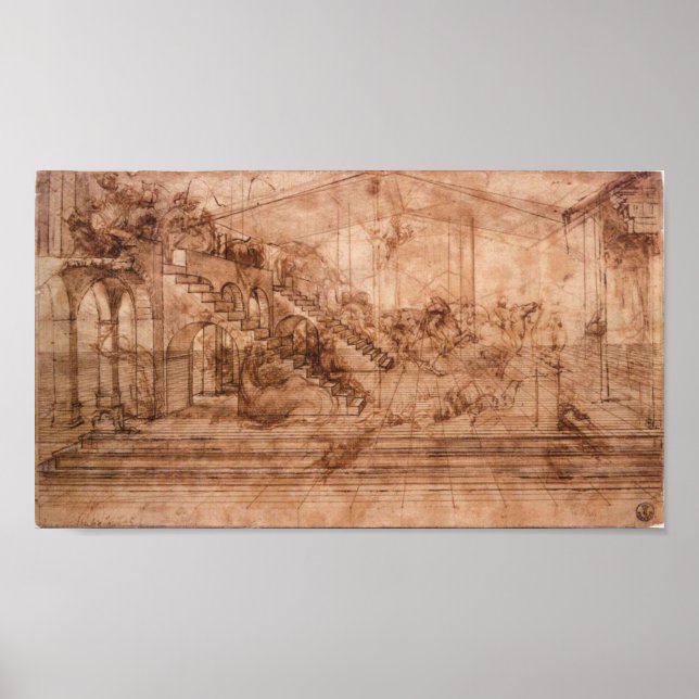 Leonardo da Vinci - Perspectival Poster (Vorne)