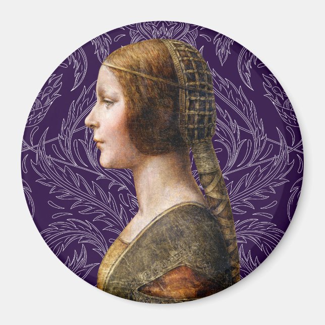 Leonardo da Vinci Portrait La Bella Principessa Magnet (Vorne)
