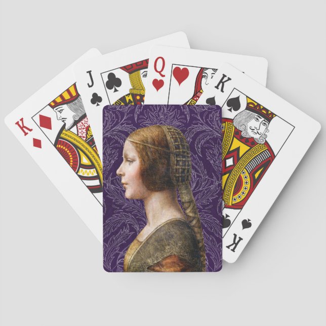 Leonardo da Vinci Portrait La Bella Principessa Spielkarten (Rückseite)