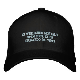 LEONARDO DA VINCI QUOTE - BASEBALL HAT BESTICKTE KAPPE