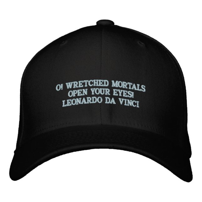 LEONARDO DA VINCI QUOTE - BASEBALL HAT BESTICKTE KAPPE (Vorderseite)