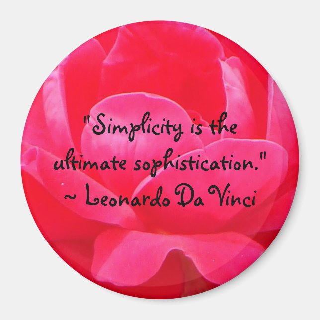 Leonardo Da Vinci Quote Magnet (Vorne)