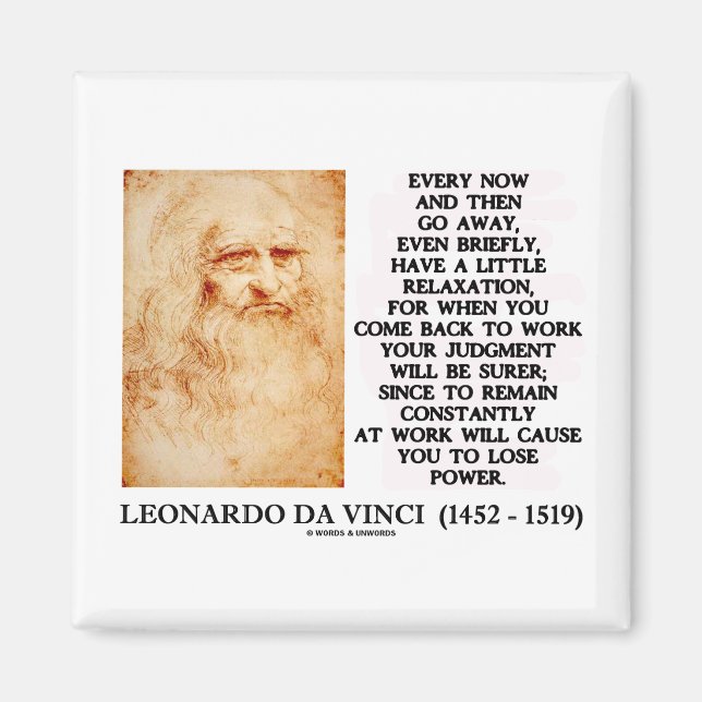 Leonardo da Vinci Relaxation Work Judgment Power Magnet (Vorne)