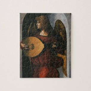 Leonardo da Vinci"s Ein Engel in Rot mit Lute Puzzle
