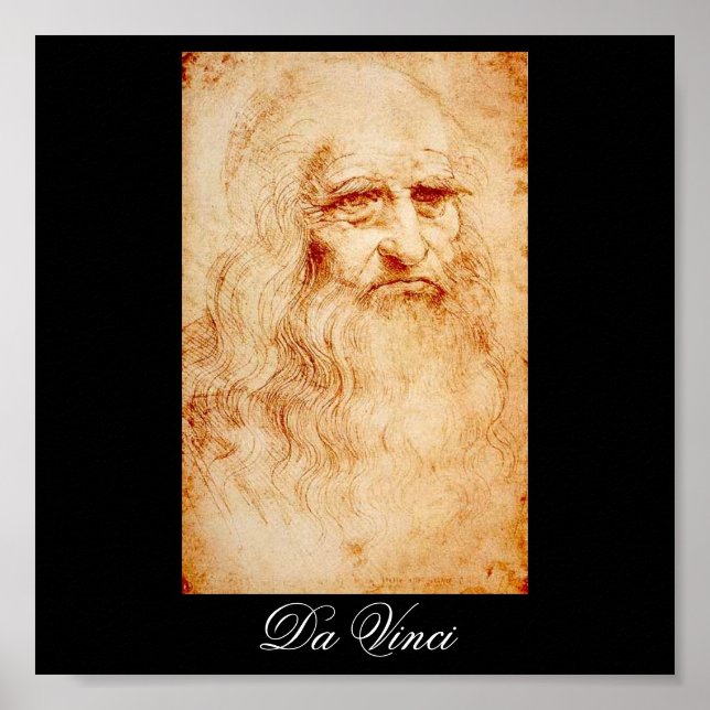 Leonardo Da Vinci Selbstporträt ca. 1510-1515 Poster (Vorne)