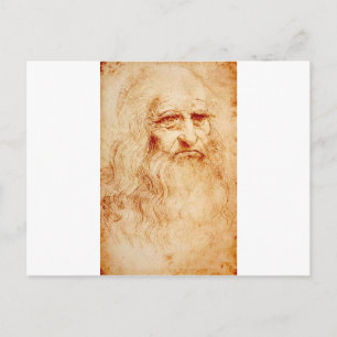 Leonardo Da Vinci Selbstporträt ca. 1510-1515 Postkarte