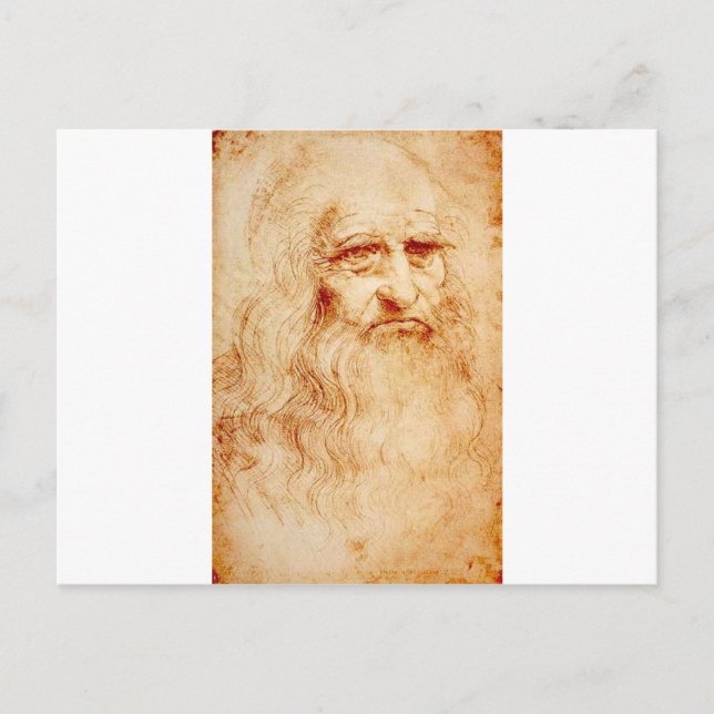 Leonardo Da Vinci Selbstporträt ca. 1510-1515 Postkarte (Vorderseite)