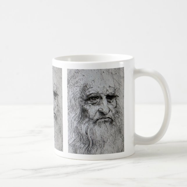 Leonardo da Vinci-Selbstporträt Kaffeetasse (Rechts)